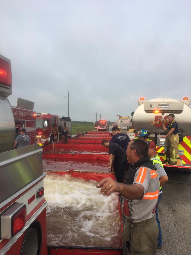 30plus Tenders from Seven Counties Haul Water in Austin County, Texas