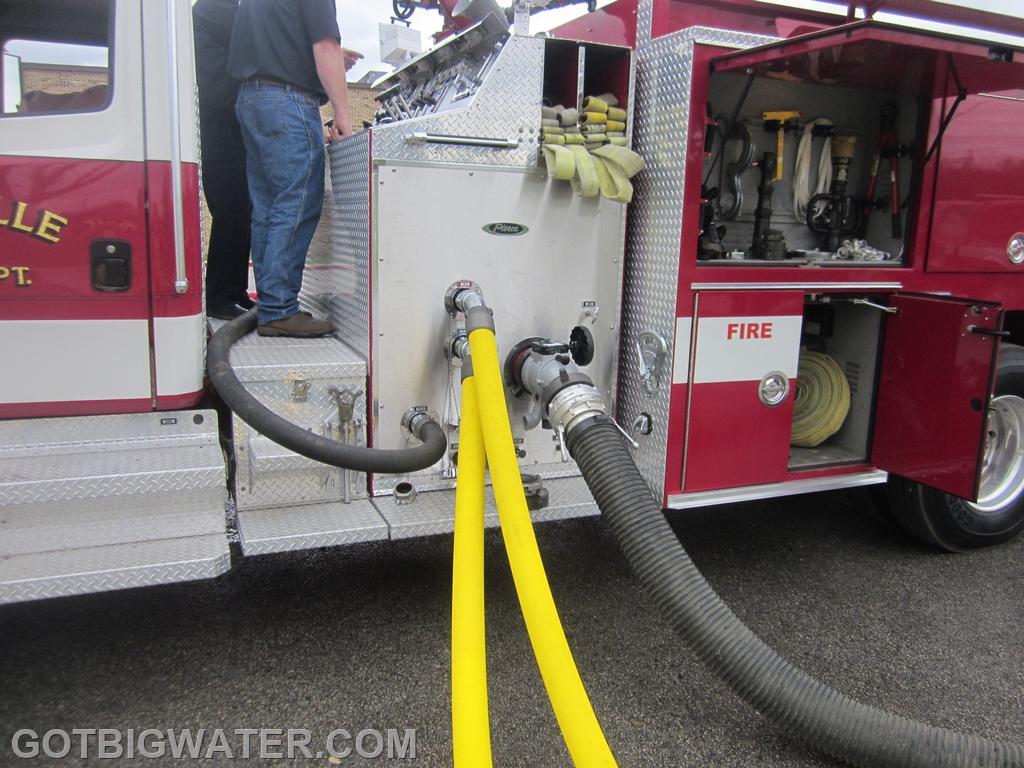 Don't throw away those "pony" suction hoses....they can add maybe 250 gpm to your intake ability at draft.