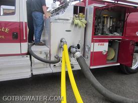 Don't throw away those "pony" suction hoses....they can add maybe 250 gpm to your intake ability at draft.