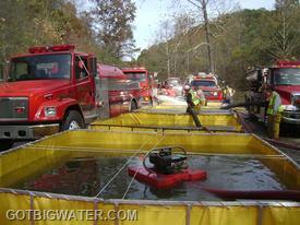 The floating pump filled the void of having no jet siphon device available. While it did not move as much water as a traditional jet siphon...the other choice was zero water. So this worked out just fine on this day.