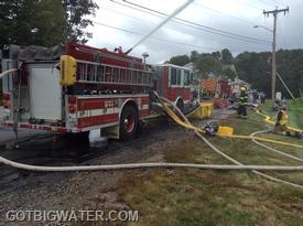 Seven tankers and three engines were used to support the 1000 gpm flow during the drill. Atkinson Engine 1 (1500 gpm) operated the dump site.