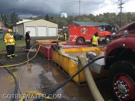 Savannah Tanker 27 finishes up dumping it load of water at the 3-dump tank operation.