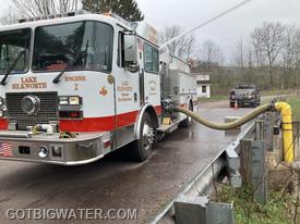 Engine 2 (1250 gpm) was able to produce an 1100 gpm+ flow from the new DFH installation.