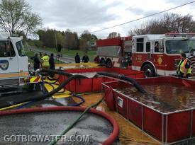 A 3-dump tank operation supports the 1500 gpm flow.