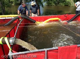 Water transfer operations were critical to keeping the 1000 gpm sustained.