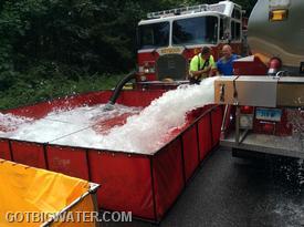 Seymour Engine 11 (Citizens Hose Co) drafted using twin, 6-inch suctions and flowed 1000 gpm to the aerial tower.